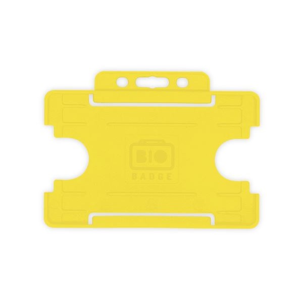 Bilde av Bio badge Cardholder/carrying face open plastic yellow (horizontal/landscape). 60270457 (DE,SE,NO,FI,RO,PL)